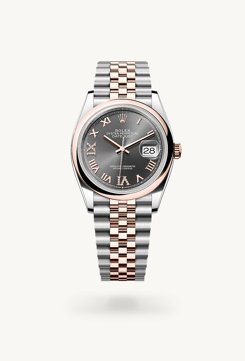 rolex Datejust de Rolesor Everose —combinación de acero Oystersteel y oro Everose, M126201-0023 - Joyería Torrico