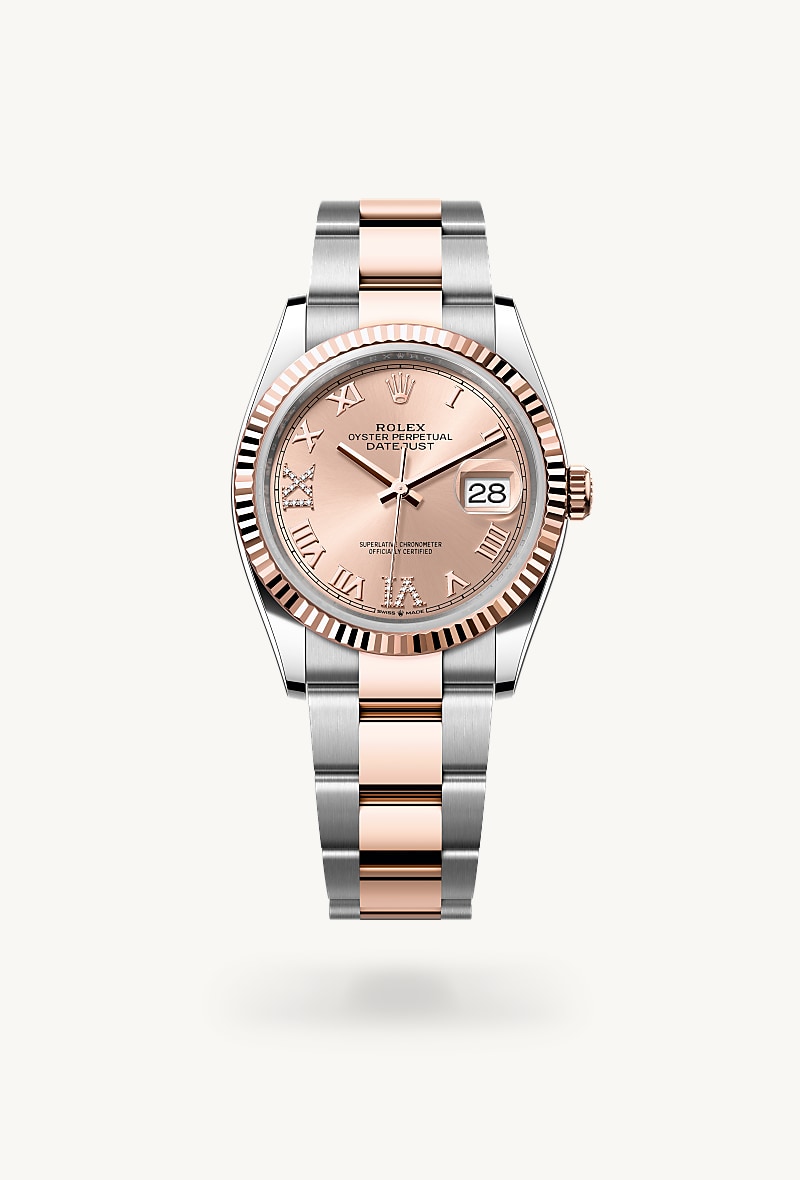 rolex Datejust de Rolesor Everose —combinación de acero Oystersteel y oro Everose, M126231-0028 - Joyería Torrico