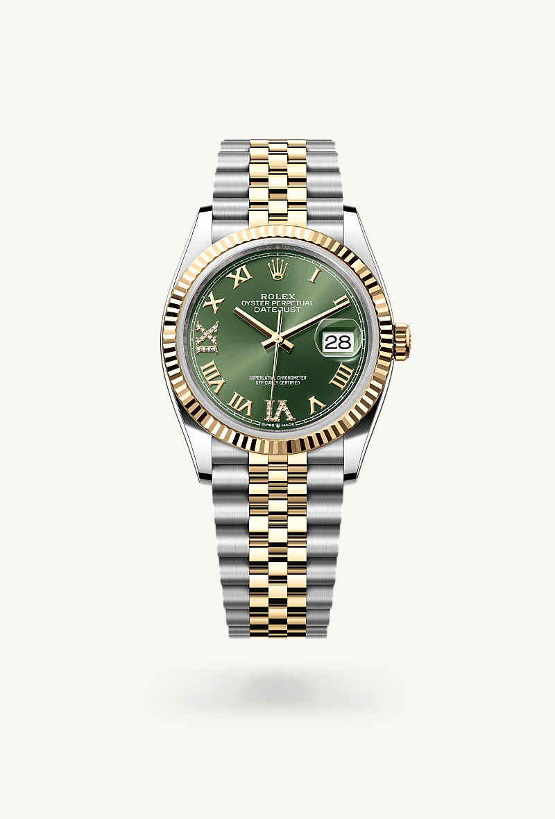rolex Datejust de Rolesor amarillo —combinación de acero Oystersteel y oro amarillo, M126233-0025 - Joyería Torrico