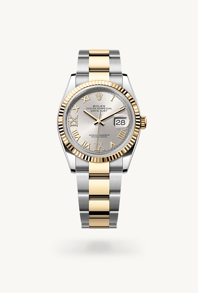 rolex Datejust de Rolesor amarillo —combinación de acero Oystersteel y oro amarillo, M126233-0032 - Joyería Torrico
