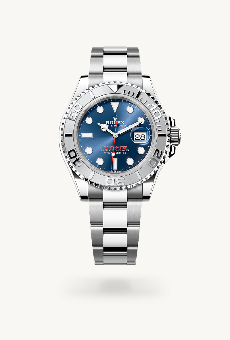 rolex Yacht-Master de Rolesium —combinación de acero Oystersteel y platino, M126622-0002 - Joyería Torrico