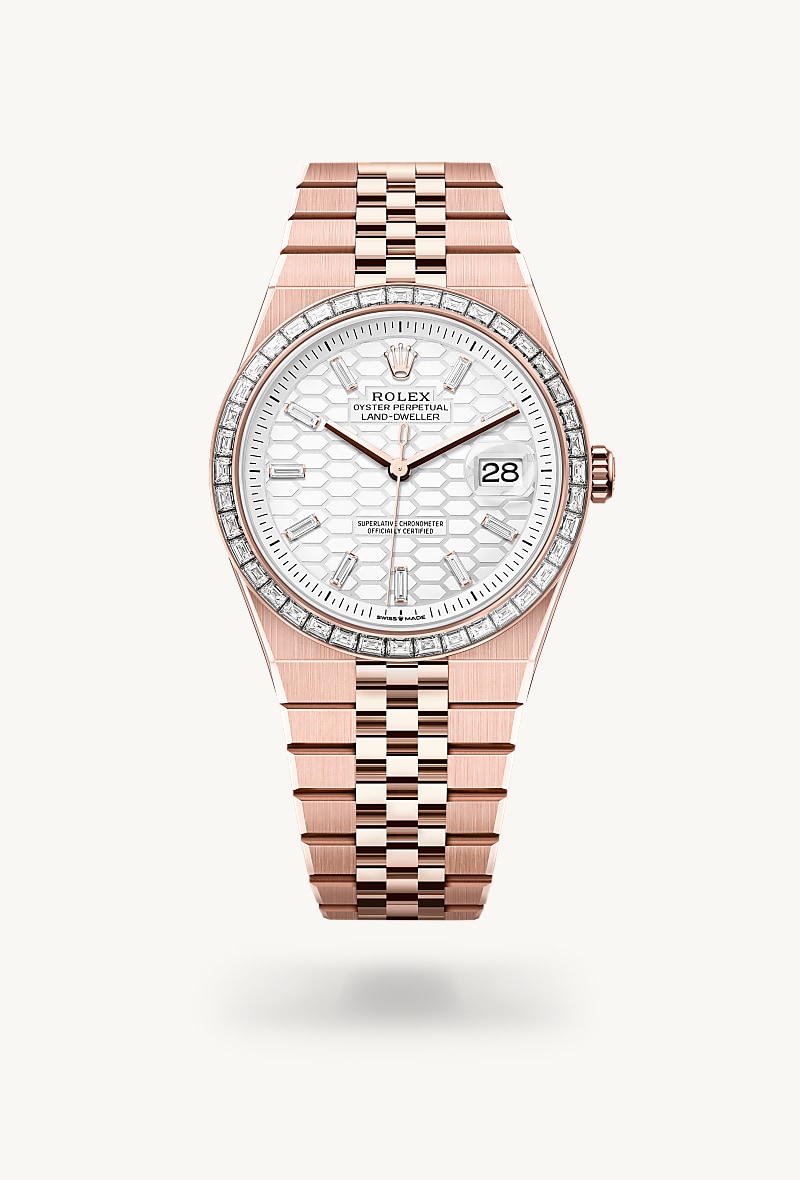 rolex Land-Dweller de Oro Everose de 18 quilates, M127385TBR-0003 - Joyería Torrico