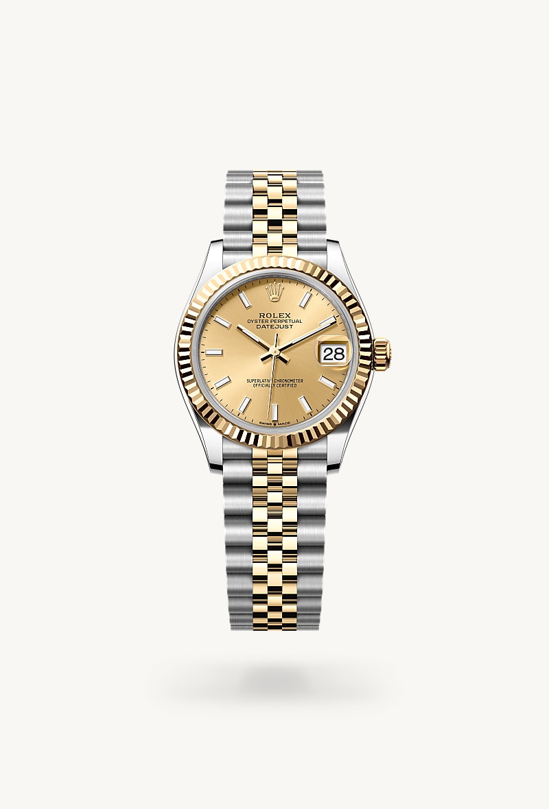 rolex Datejust de Rolesor amarillo —combinación de acero Oystersteel y oro amarillo, M278273-0014 - Joyería Torrico