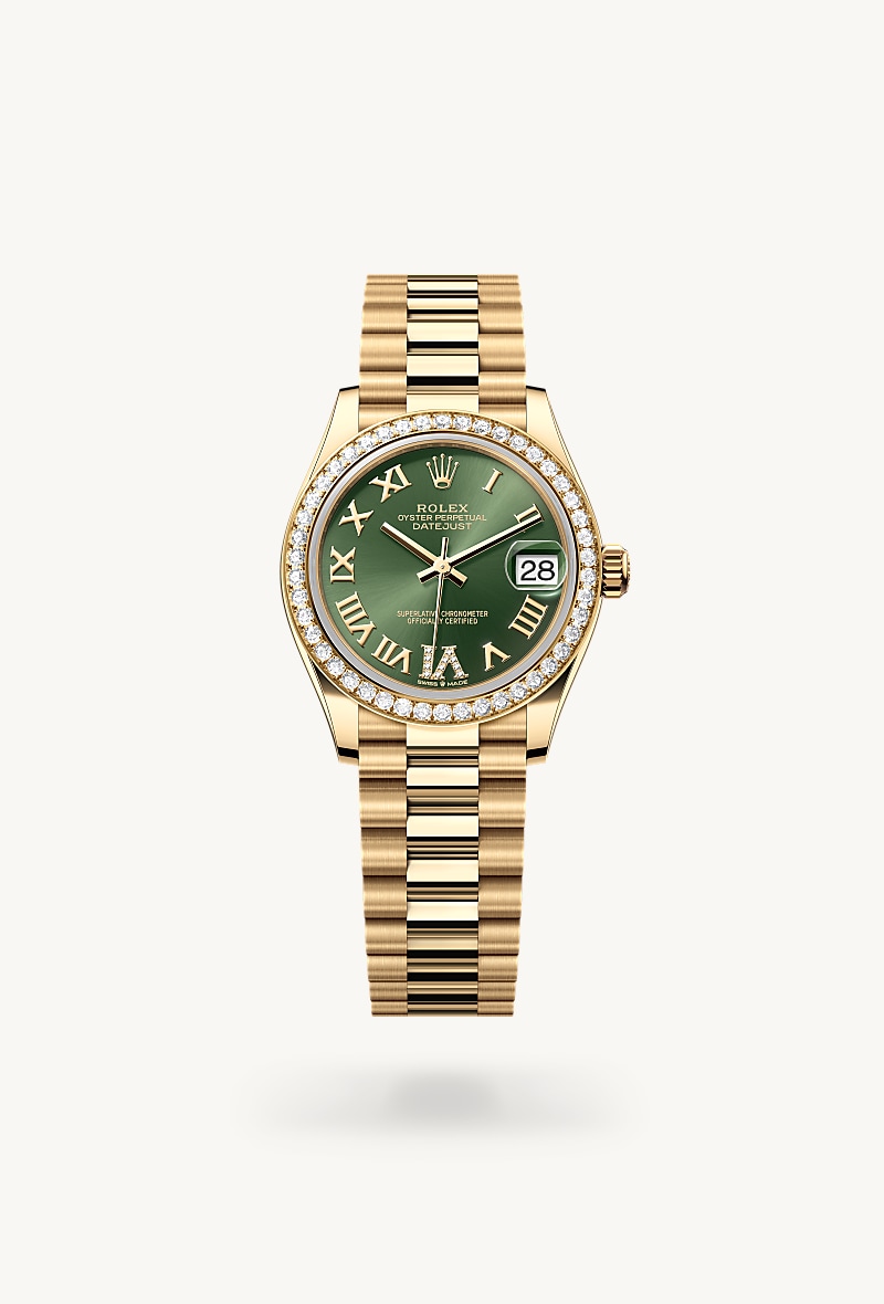 rolex Datejust de oro amarillo de 18 quilates, M278288RBR-0024 - Joyería Torrico