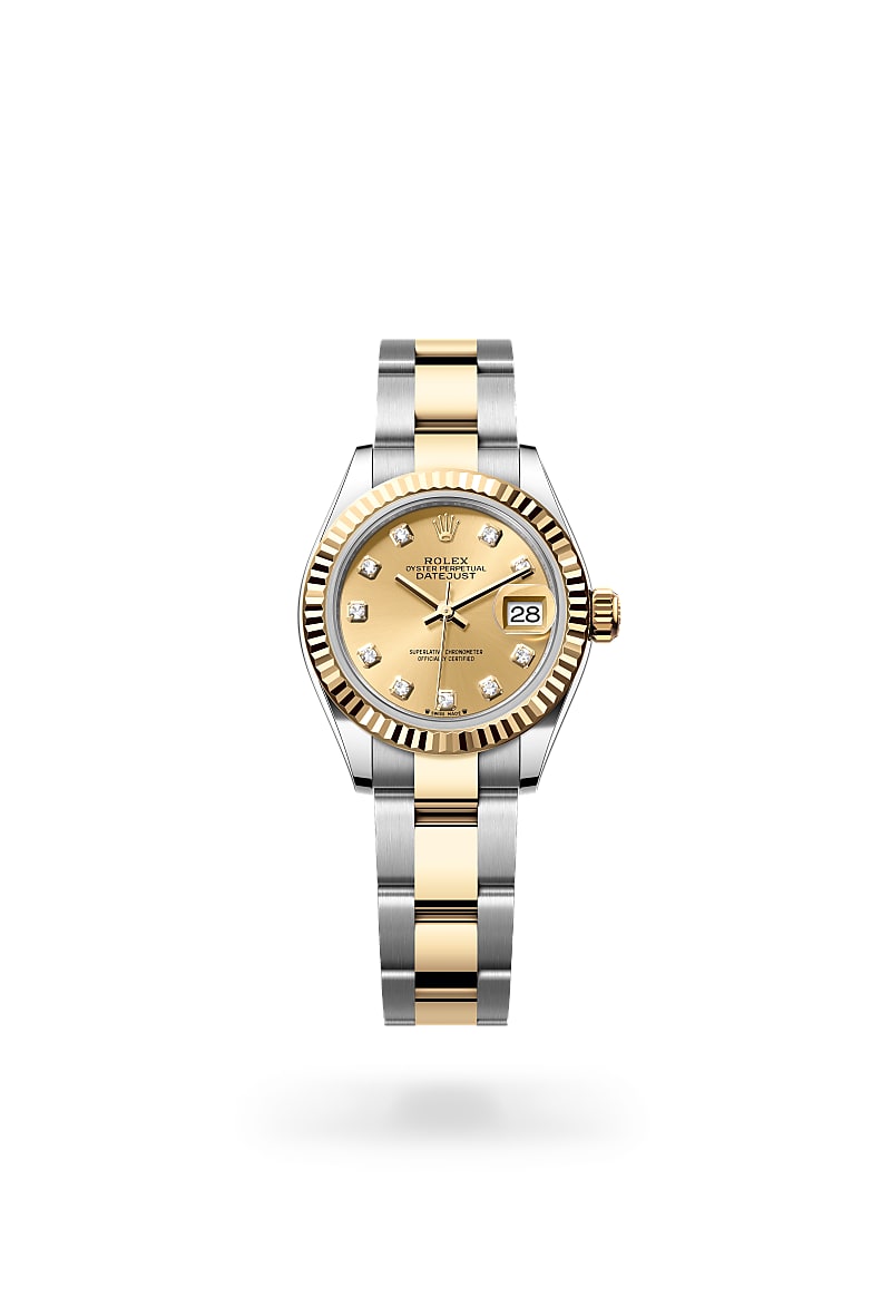 rolex Lady-Datejust de Rolesor amarillo —combinación de acero Oystersteel y oro amarillo, M279173-0012 - Joyería Torrico