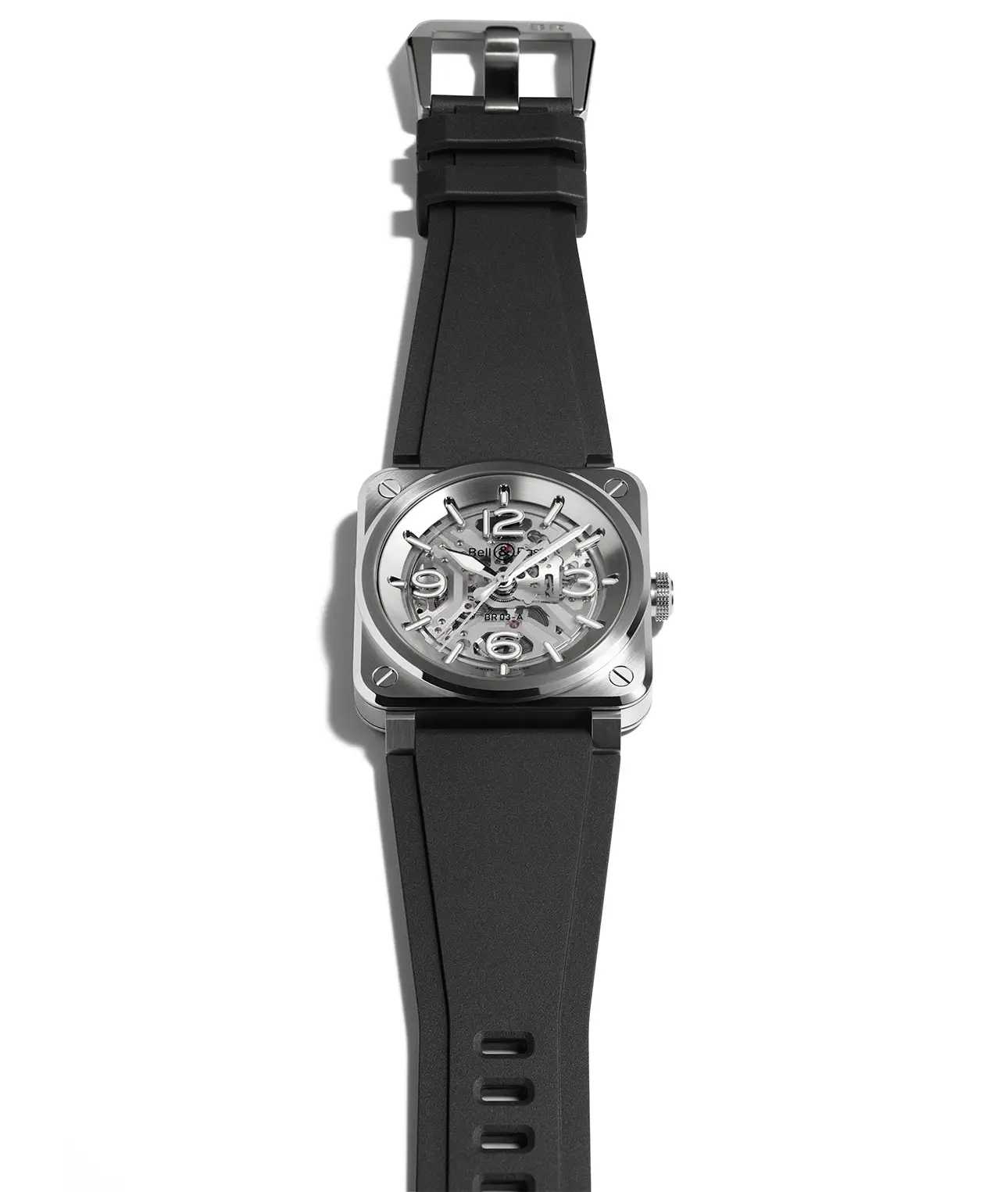 Reloj Bell & Ross BR 03 Skeleton Steel: vista frontal