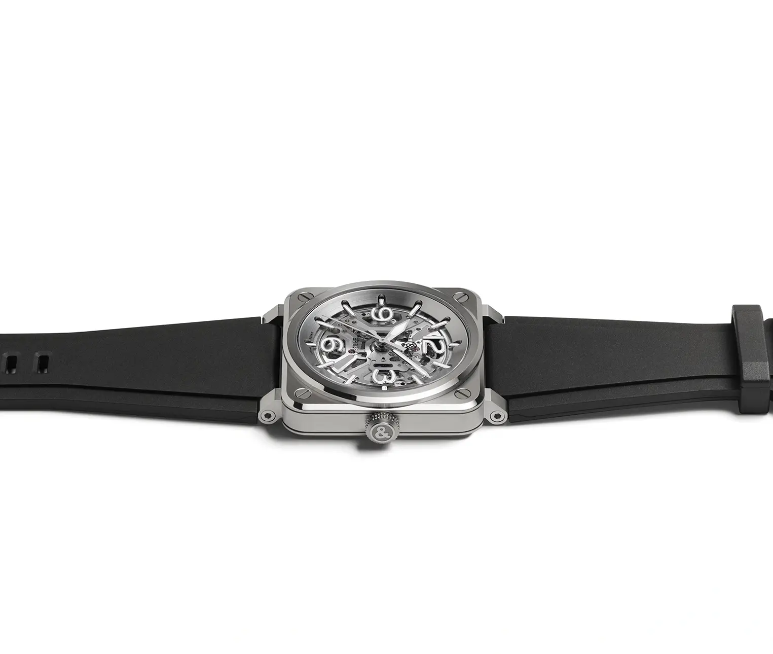 Reloj Bell & Ross BR 03 Skeleton Steel: vista de lado