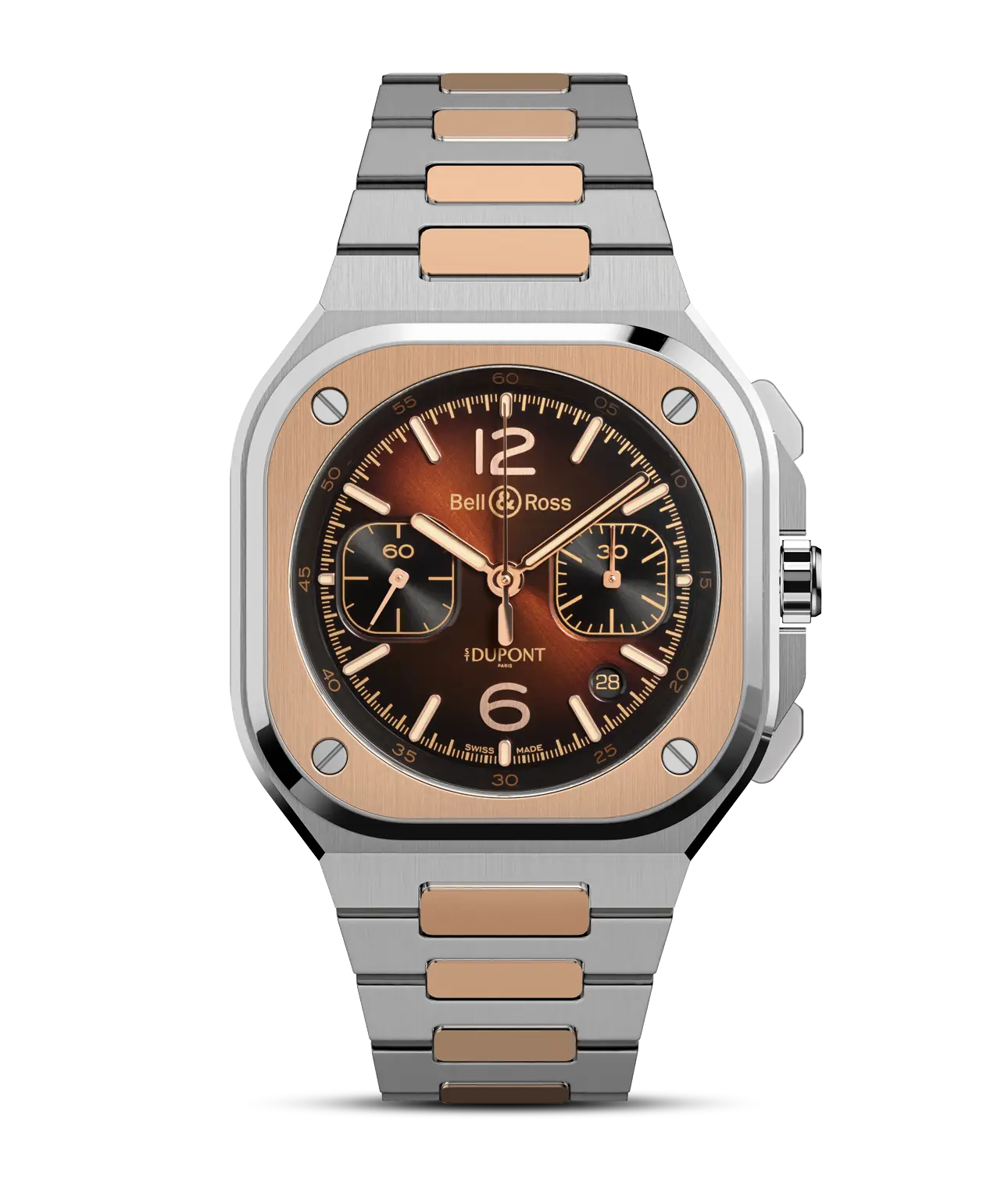 Reloj Bell & Ross BR 05 Chrono S.T. Dupont: detalle de la esfera