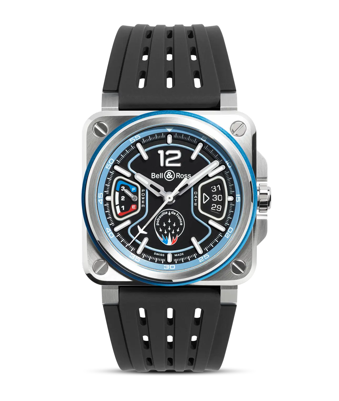 Reloj Bell & Ross BR-X3 Patrouille de France: detalle de la esfera