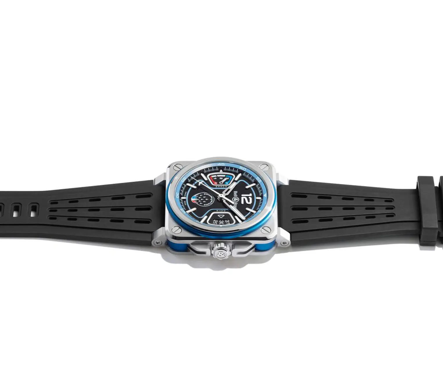 Reloj Bell & Ross BR-X3 Patrouille de France: vista de lado