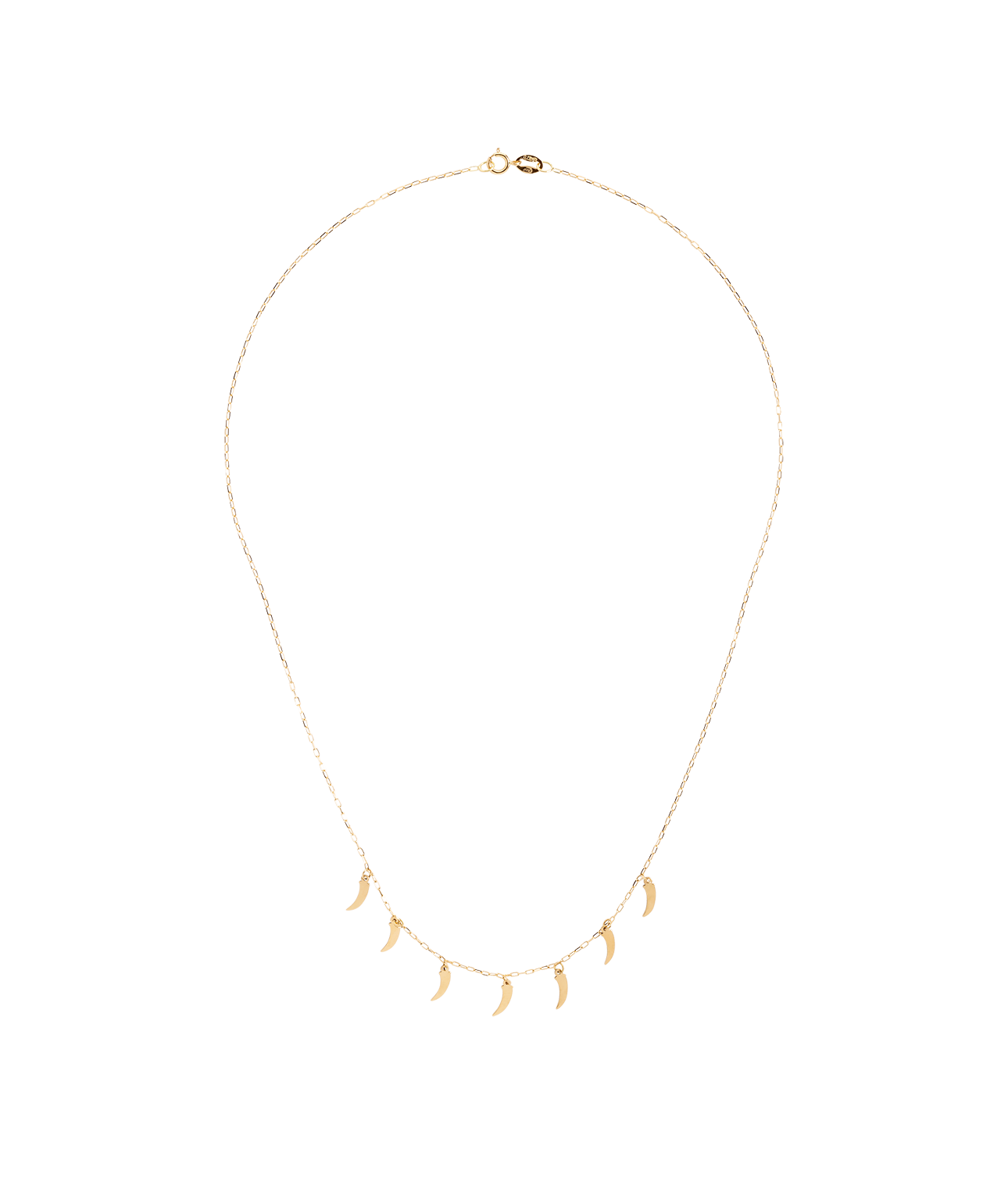 Collar colmillo oro amarillo 18 quilates MUSHEMÚ de Joyería Torrico: vista frontal