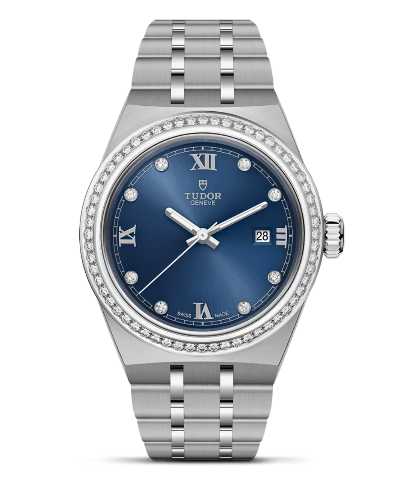 Reloj TUDOR Royal acero 28 mm esfera azul: detalle de la esfera
