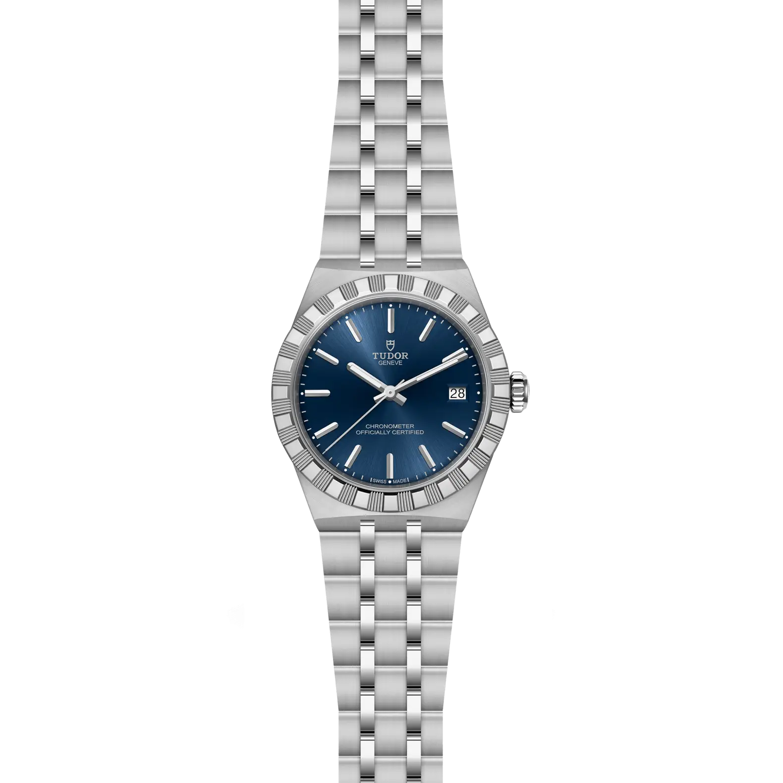 Reloj TUDOR Royal acero 36mm con esfera azul: vista frontal