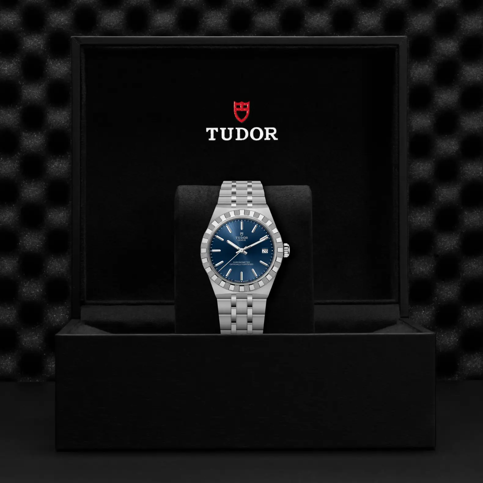 Reloj TUDOR Royal acero 36mm con esfera azul: presentación en su caja oficial