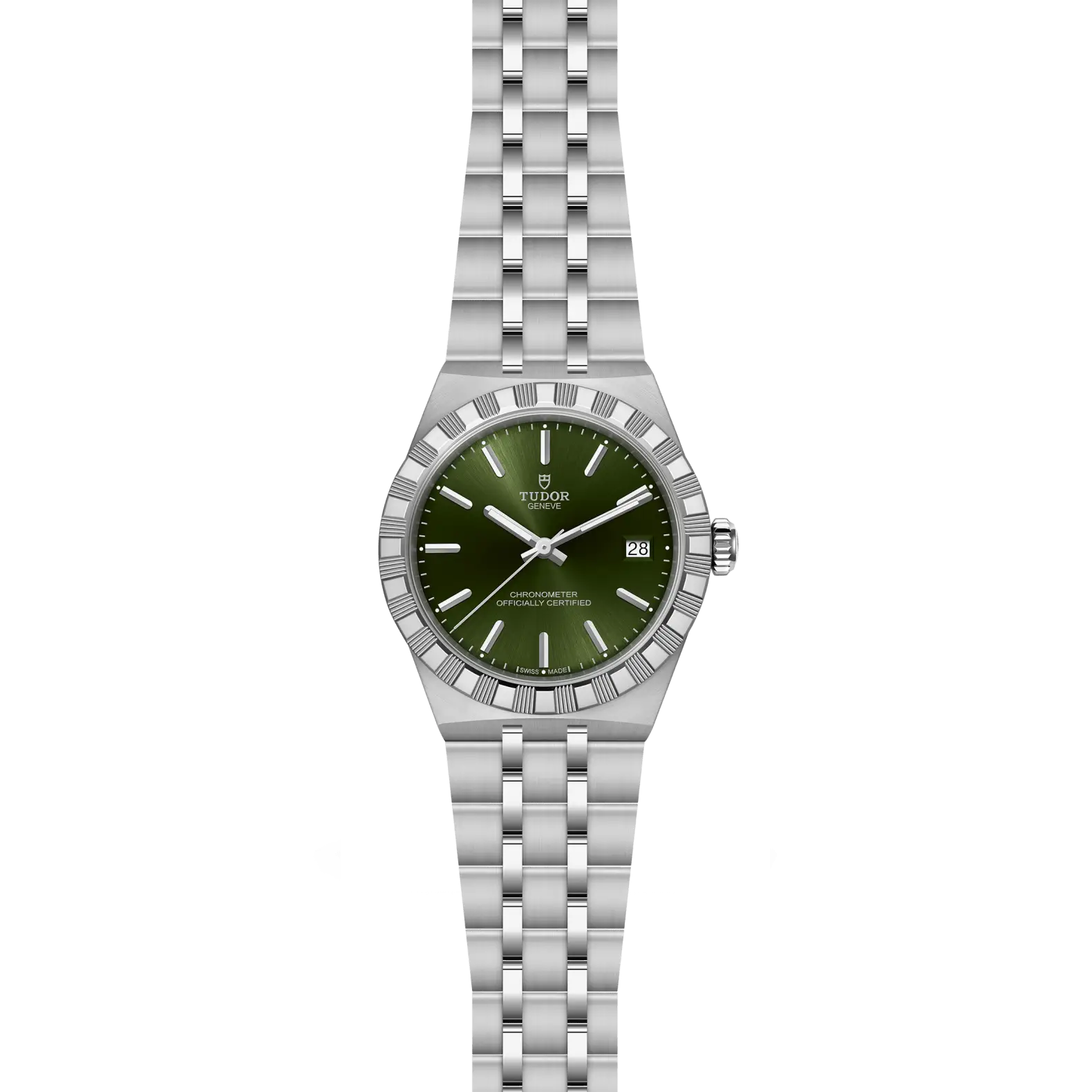 Reloj TUDOR Royal acero 36mm con esfera verde: vista frontal