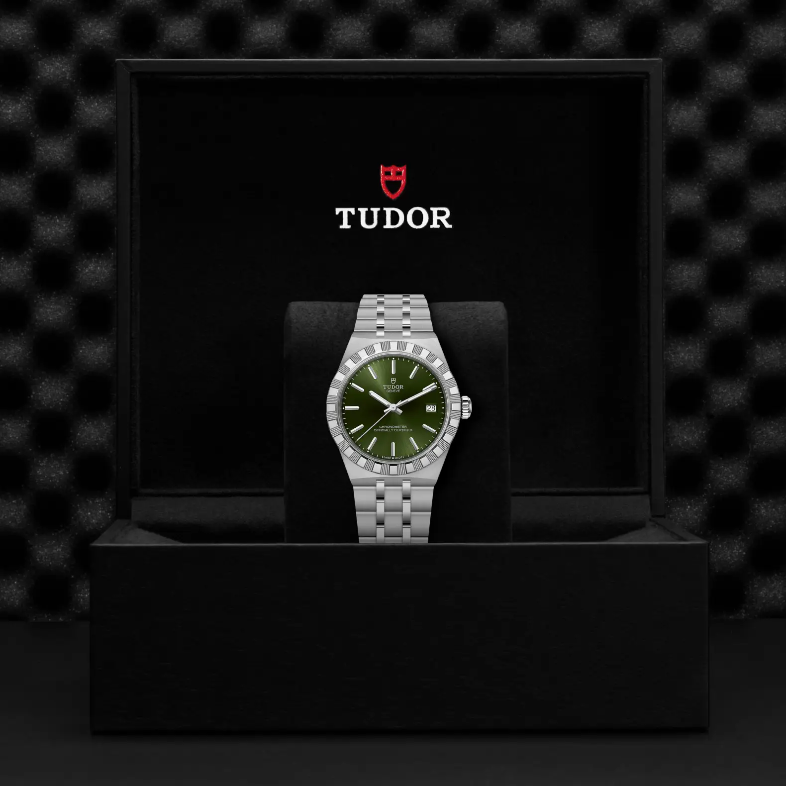 Reloj TUDOR Royal acero 36mm con esfera verde: presentación en su caja oficial