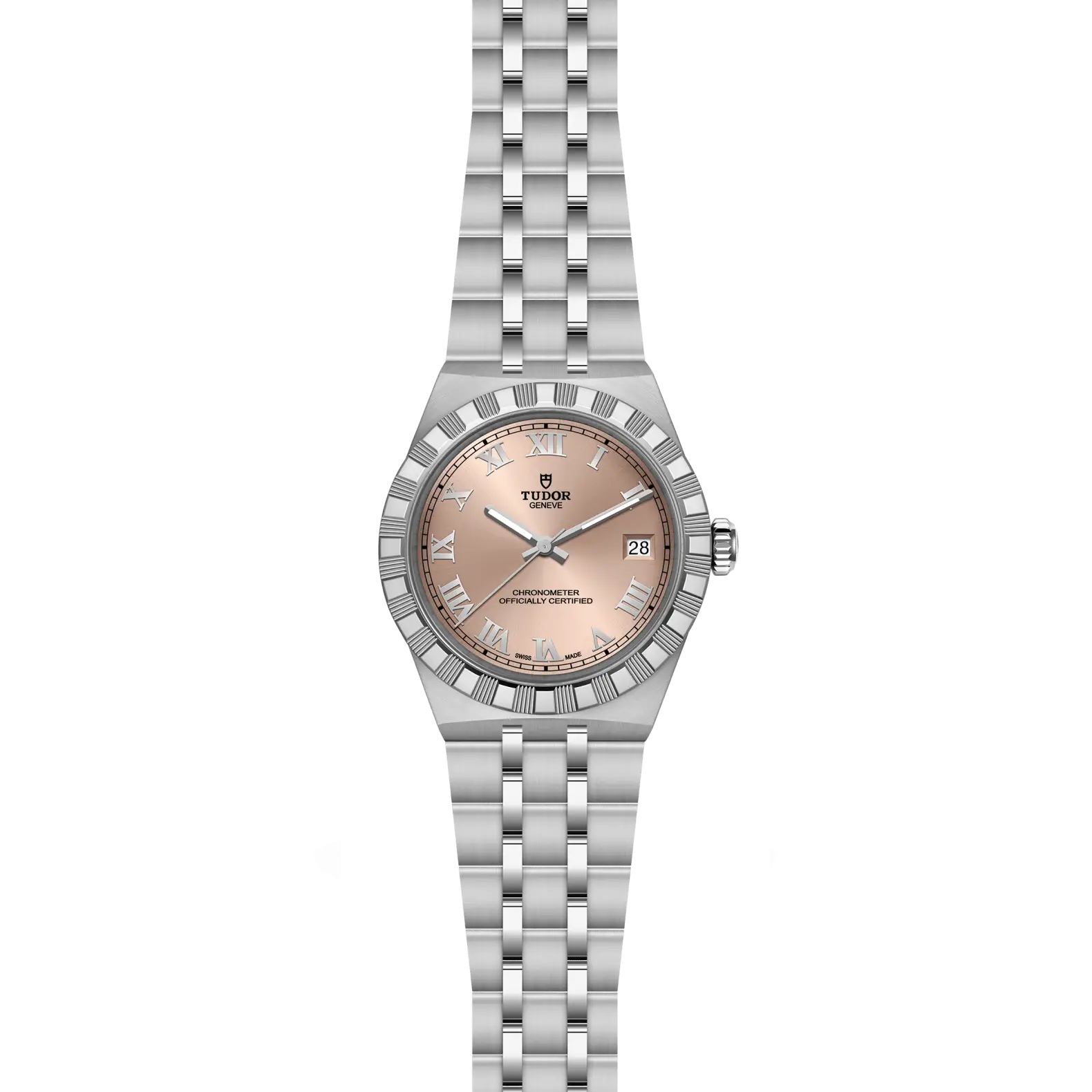 Reloj TUDOR Royal acero 36mm con esfera salmón: vista frontal