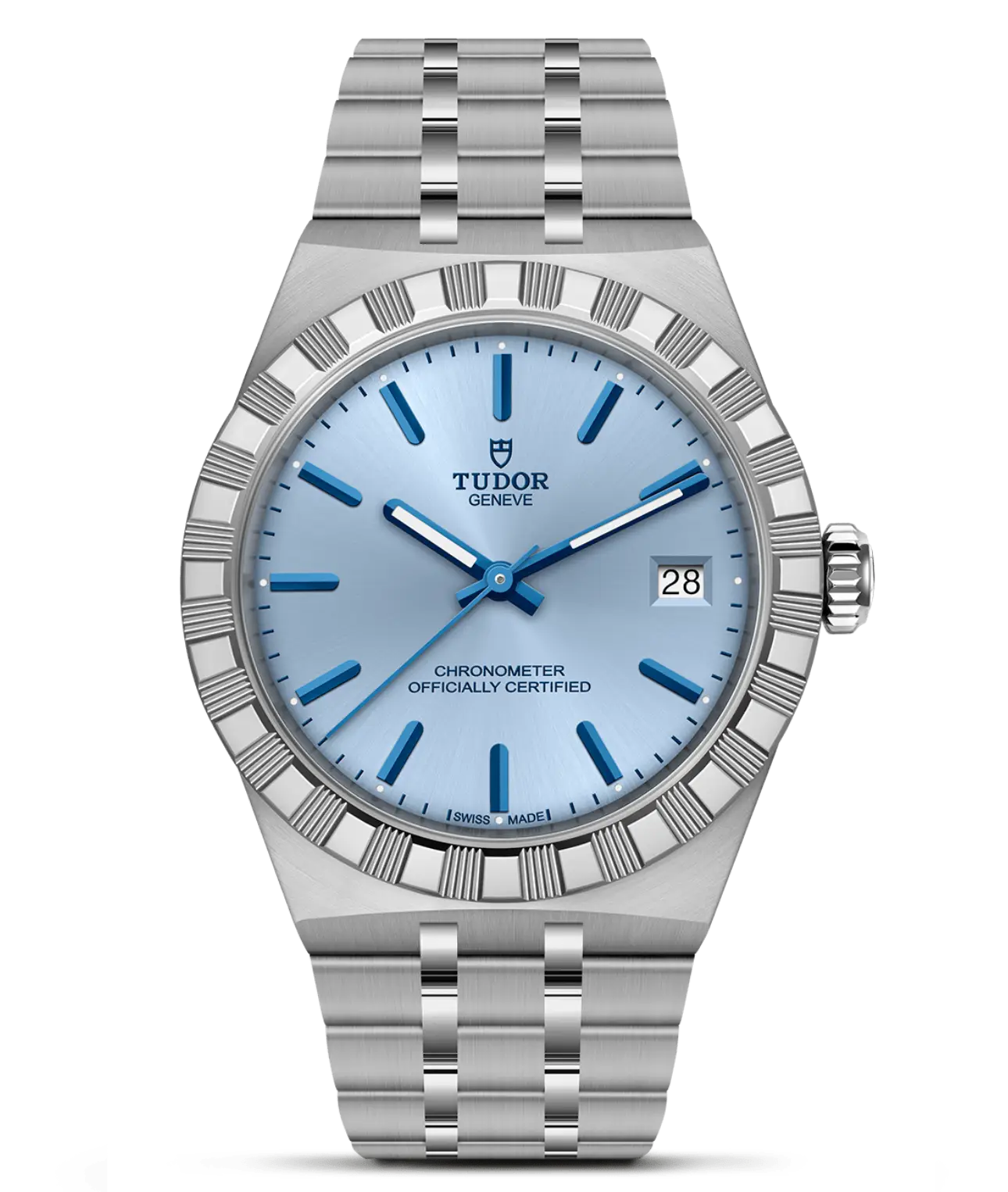 Reloj TUDOR Royal acero 36mm con esfera celeste: detalle de la esfera