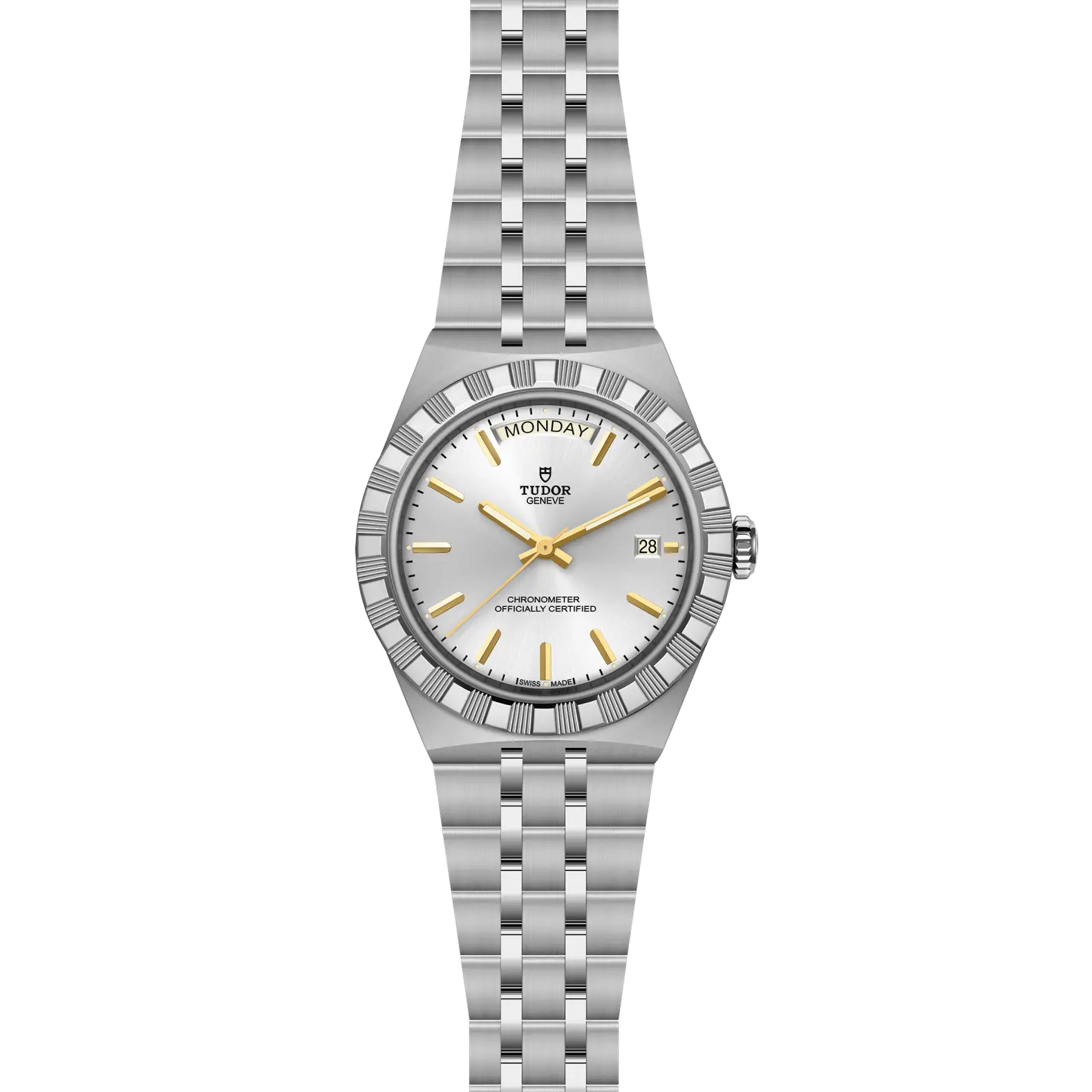 Reloj TUDOR Royal acero 40mm con esfera plateada: vista frontal