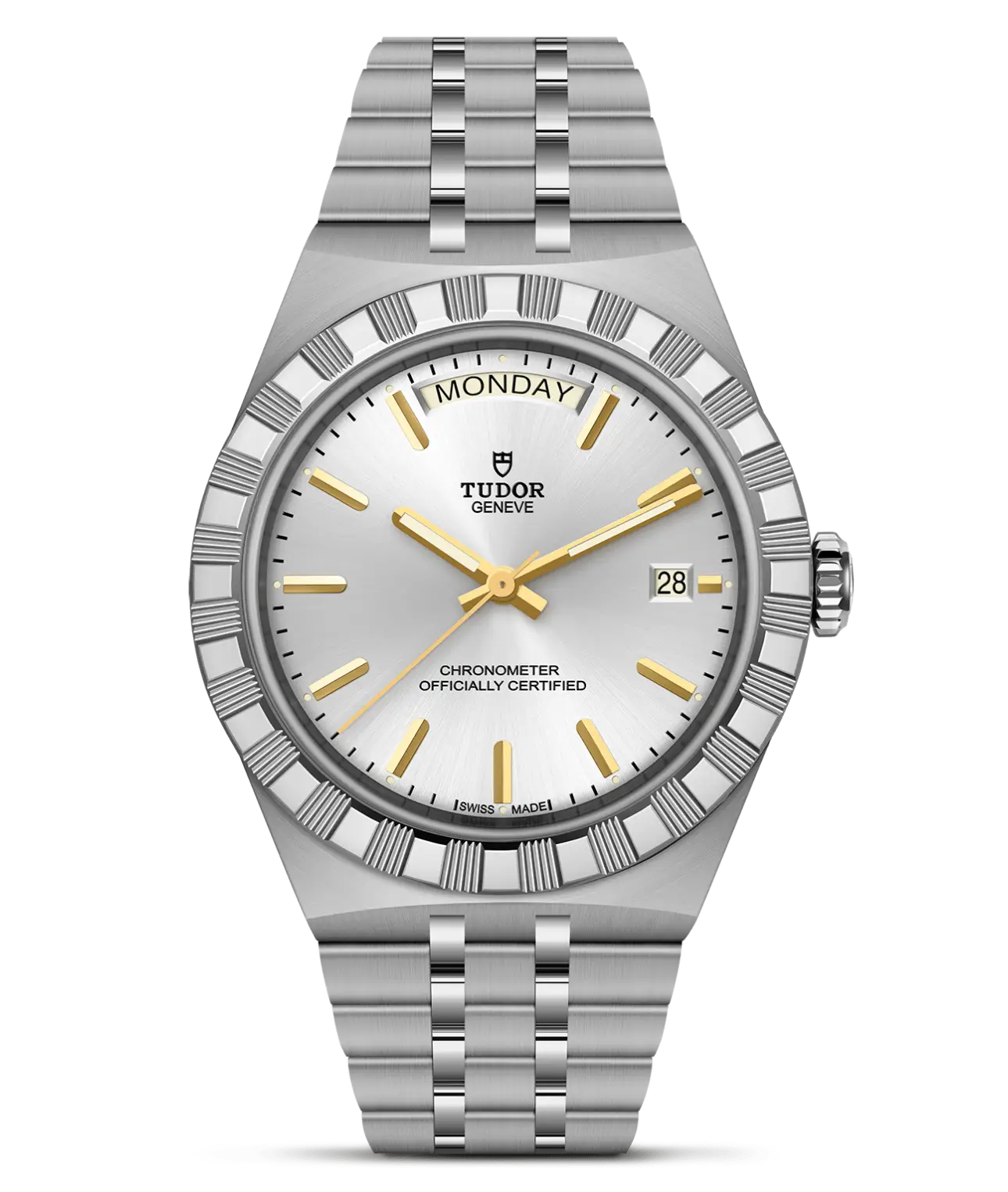 Reloj TUDOR Royal acero 40mm con esfera plateada: detalle de la esfera