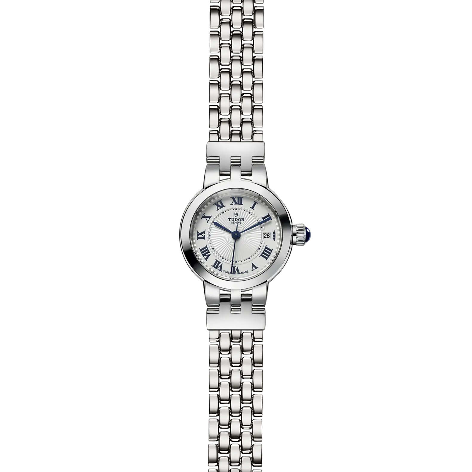 Reloj TUDOR Clair de Rose en acero 26 mm con esfera opalina: vista frontal