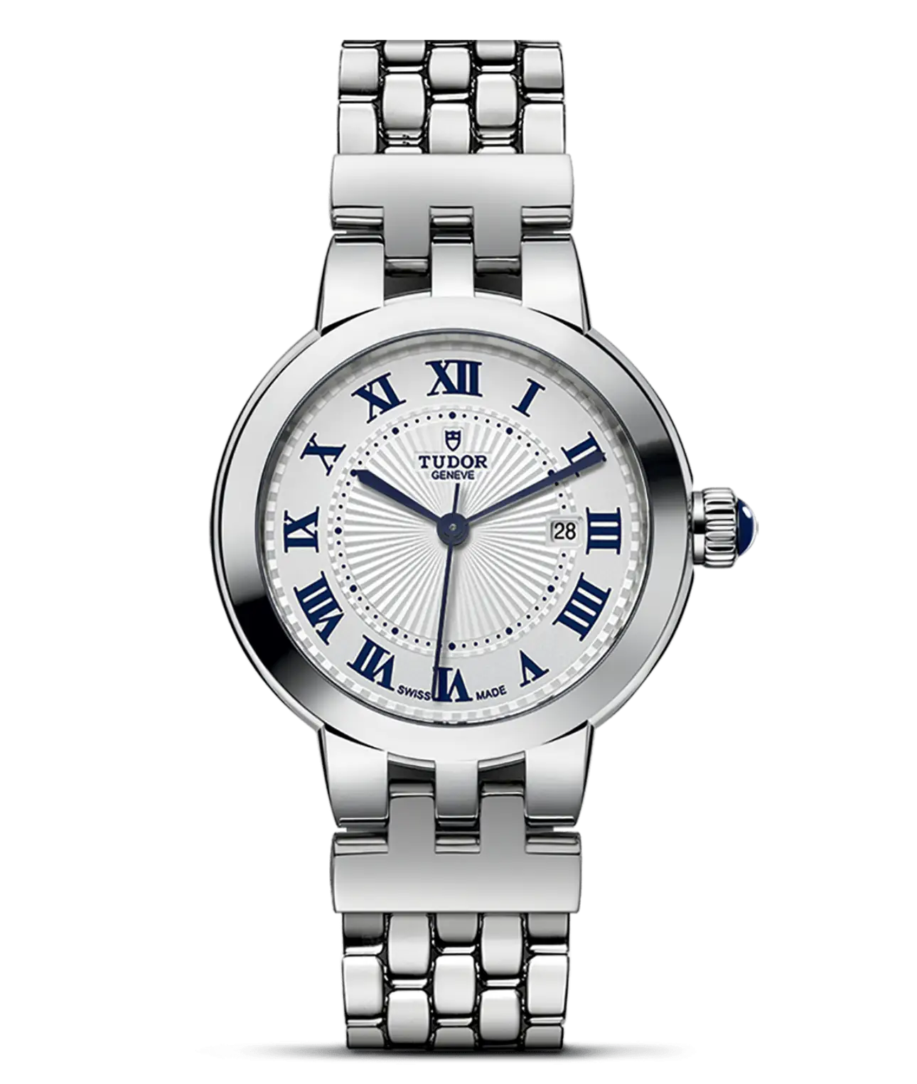 Reloj TUDOR Clair de Rose en acero 30 mm con esfera opalina: detalle de la esfera