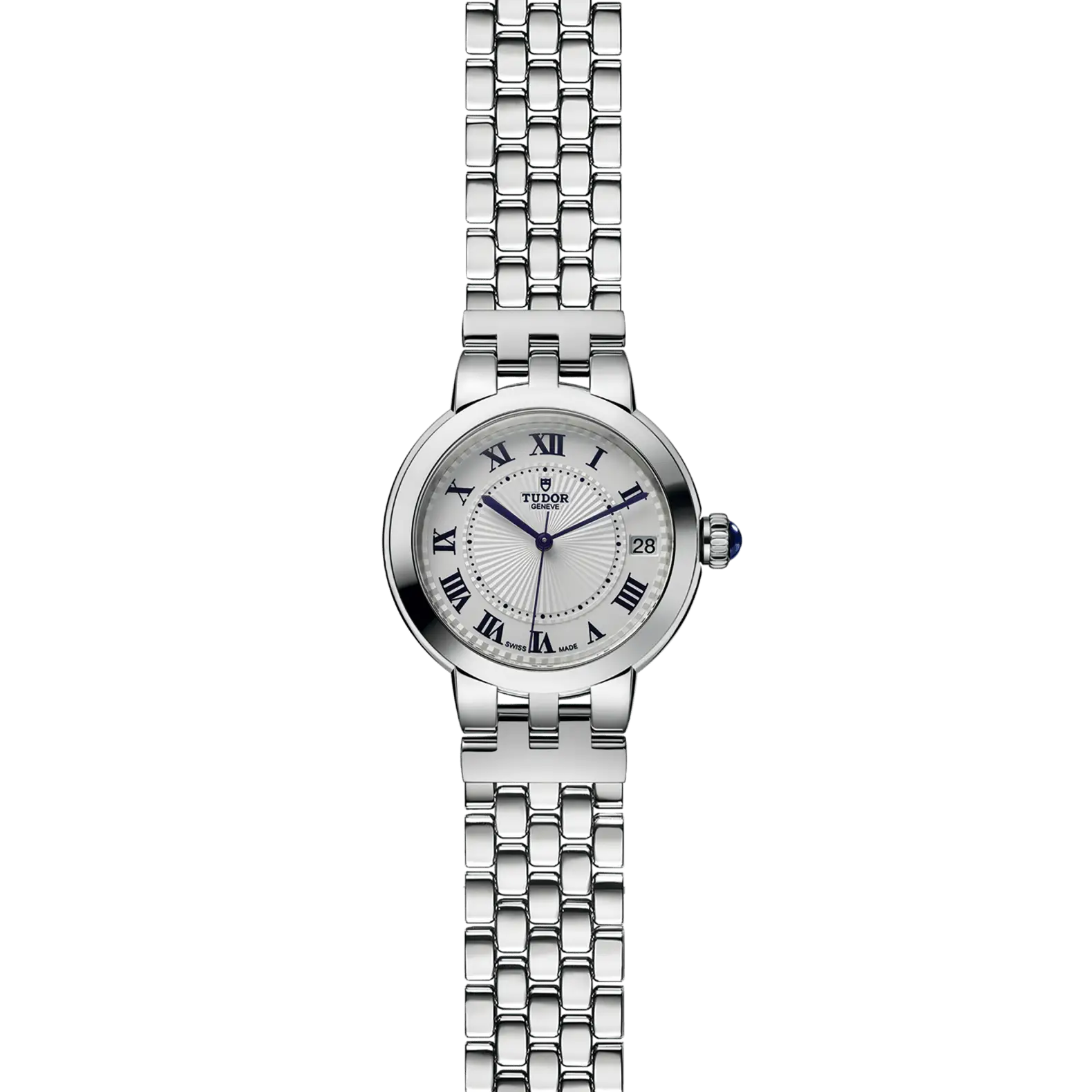 Reloj TUDOR Clair de Rose en acero 34 mm con esfera opalina: vista frontal