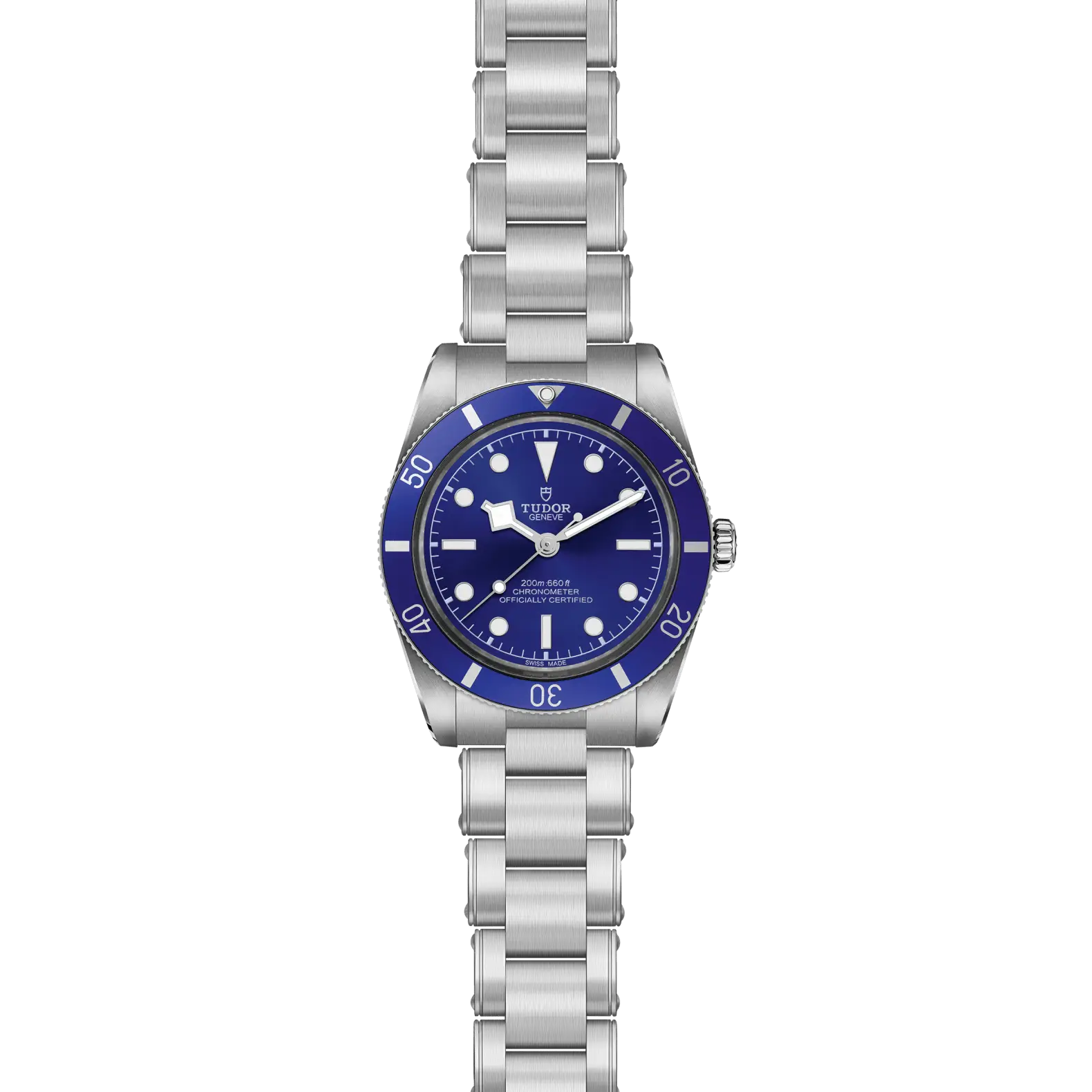Reloj TUDOR Black Bay 54 con esfera y bisel azul: vista frontal