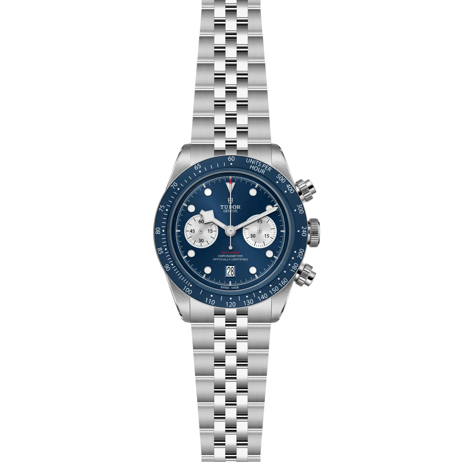 Reloj TUDOR Black Bay Chrono con esfera azul: vista frontal