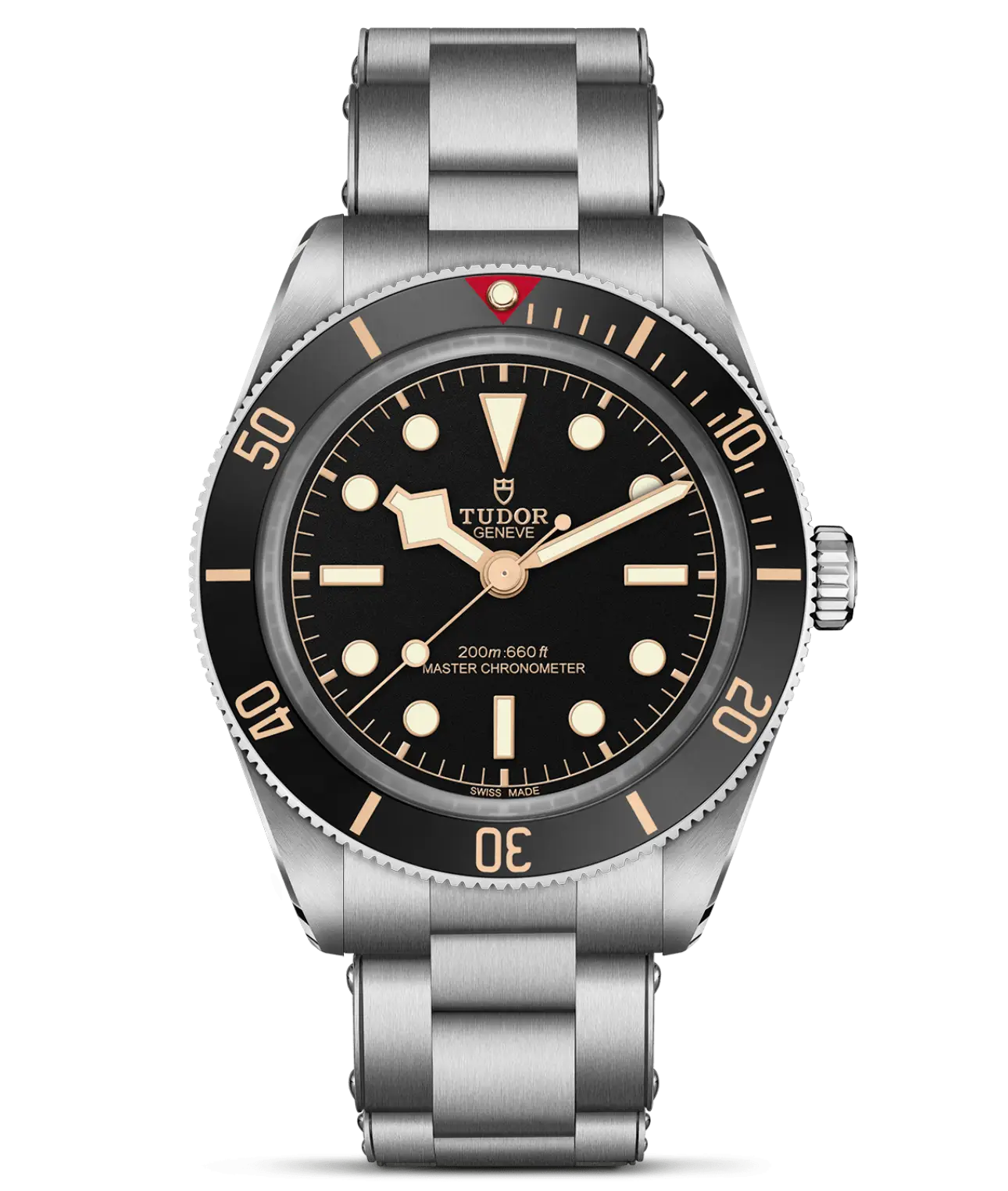 Reloj Black Bay 58 con brazalete de acero de 3 eslabones: detalle de la esfera