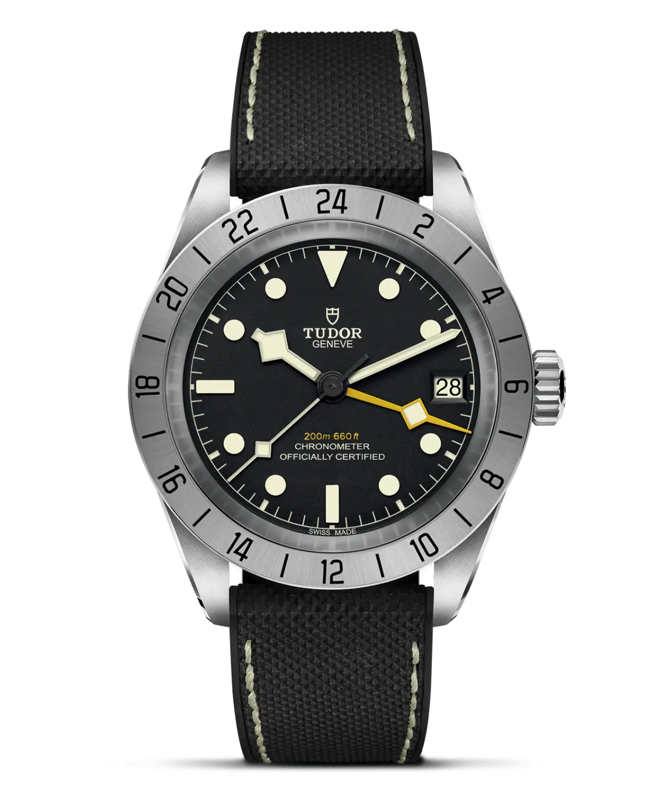 Reloj TUDOR Black Bay Pro con esfera negra: detalle de la esfera