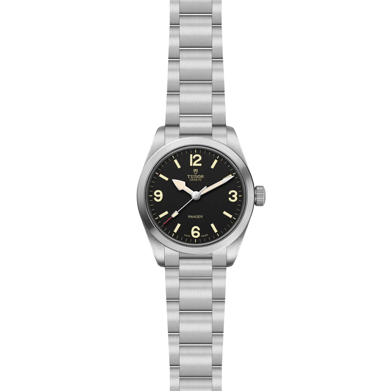 Reloj TUDOR Ranger 36 mm con esfera negra: vista frontal