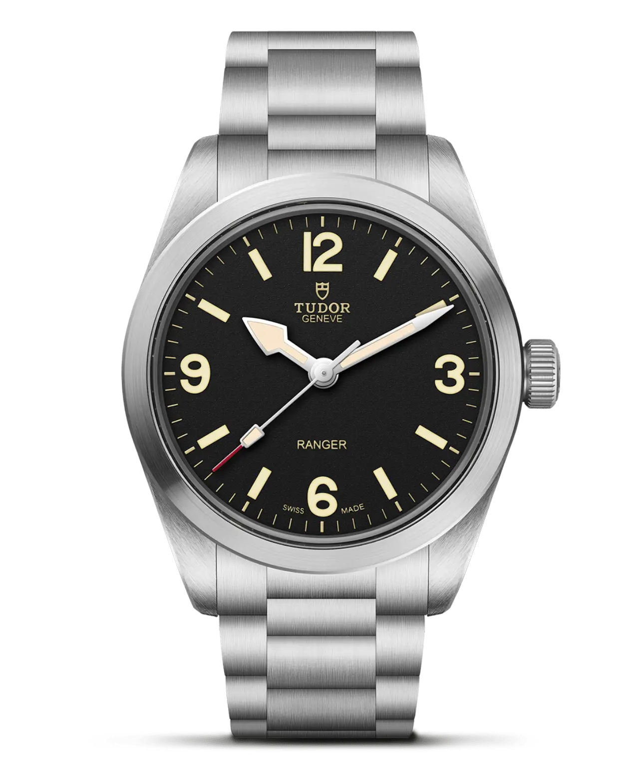 Reloj TUDOR Ranger 36 mm con esfera negra: detalle de la esfera