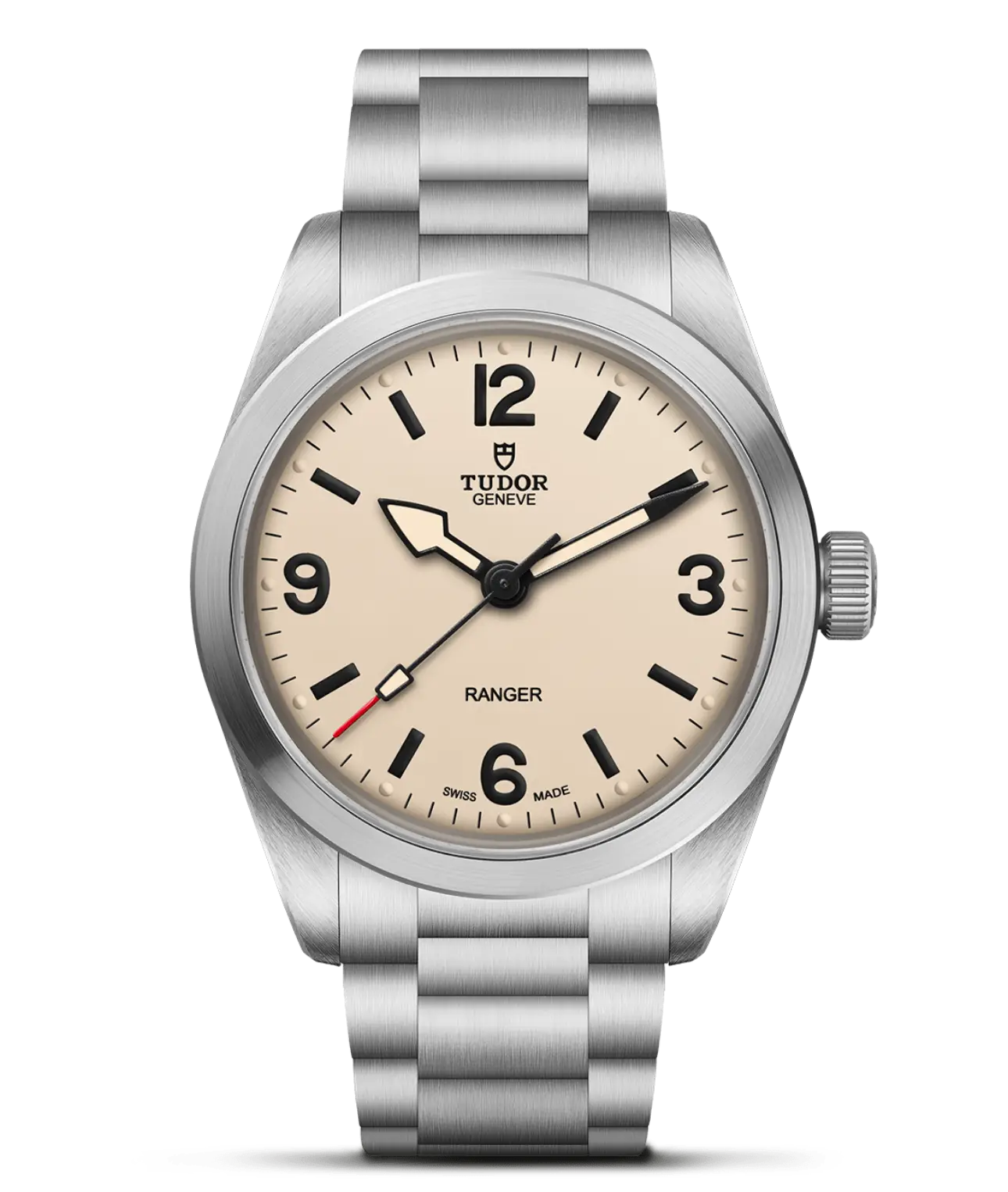 Reloj TUDOR Ranger con esfera beige: detalle de la esfera