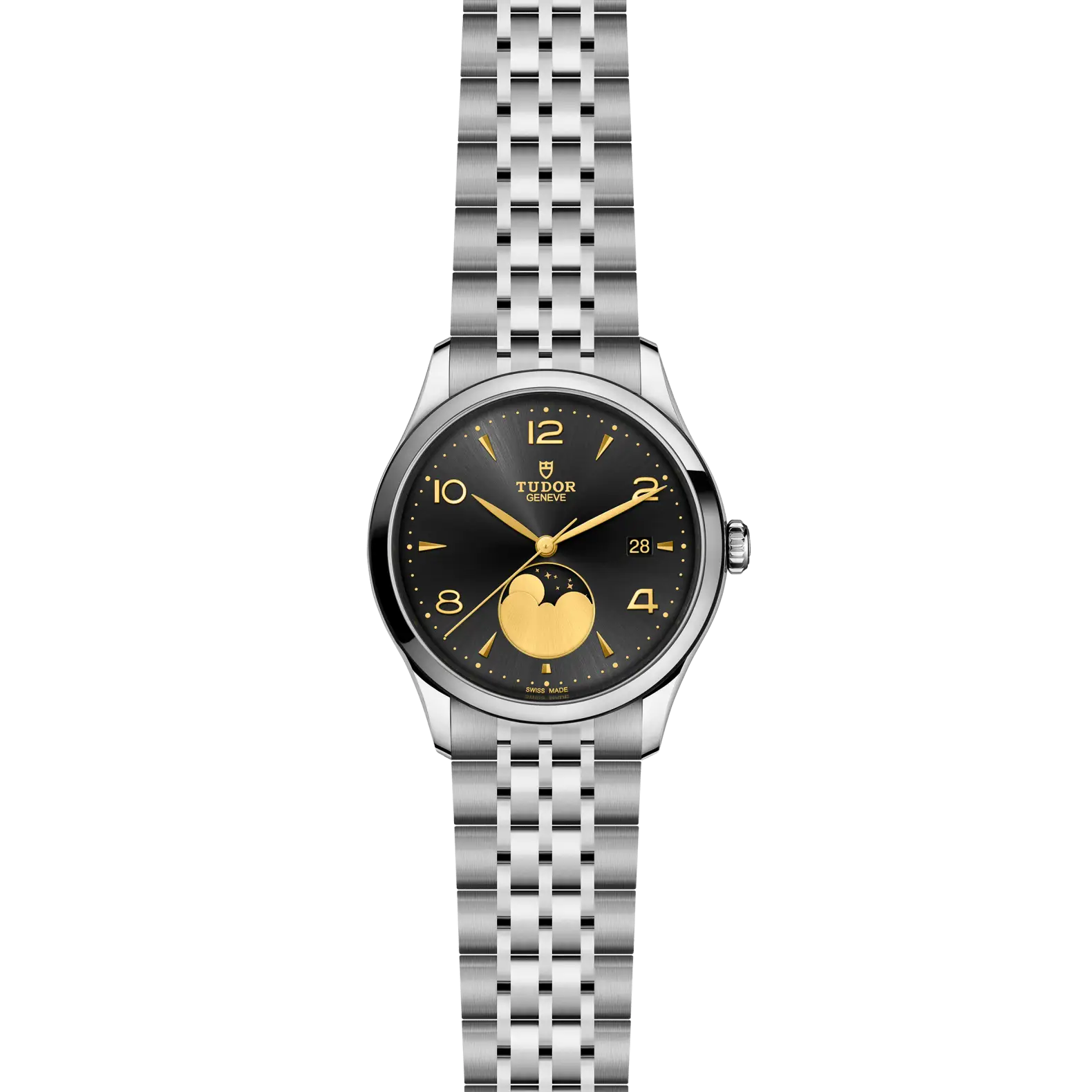 Reloj TUDOR 1926 Luna con esfera negra: vista frontal